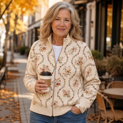 Paloma | Chaqueta de Punto Enredadera Floral
