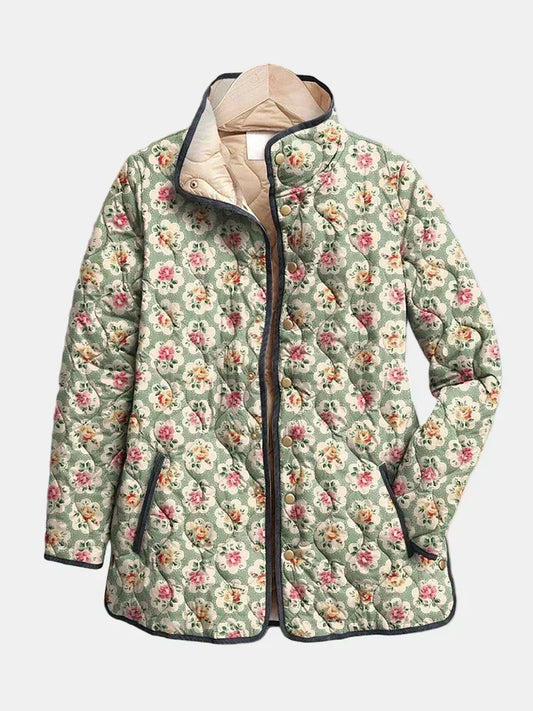 Isabel | Chaqueta acolchada floral de inspiración vintage