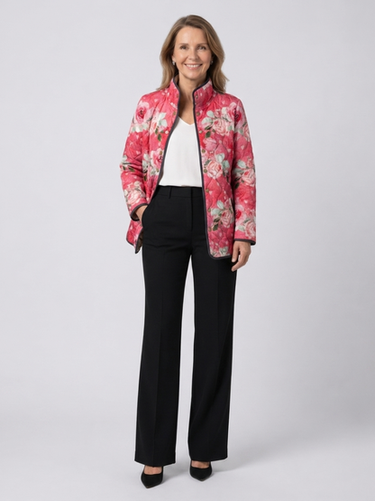 Ana | Chaqueta acolchada de rosas empolvadas