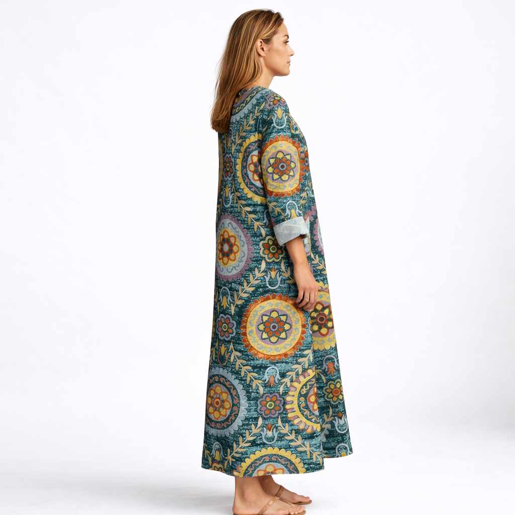 Elia | Vestido Midi Geométrico