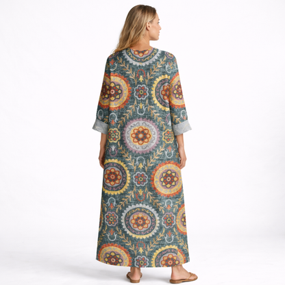 Elia | Vestido Midi Geométrico