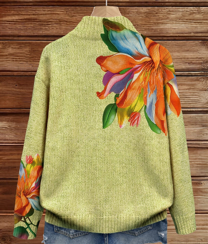 Sonia | Chaqueta de Punto Lirios Tropicales